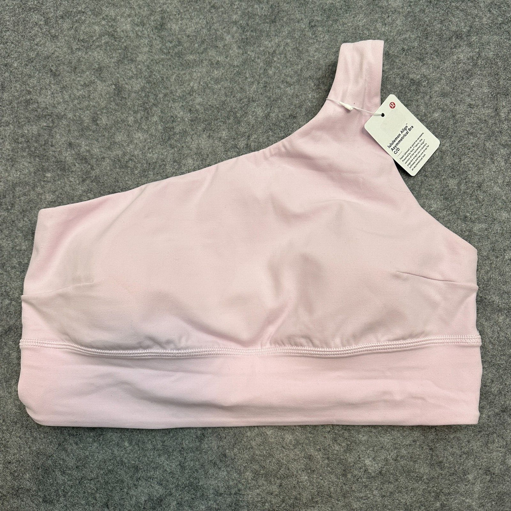Lululemon Align Asymmetrical Bra C/D MEPK "Medium Pink" Size 12